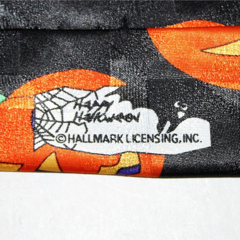 Halloween Pumpkin Necktie Hallmark SpecialTies NEW black orange Jack O'lantern